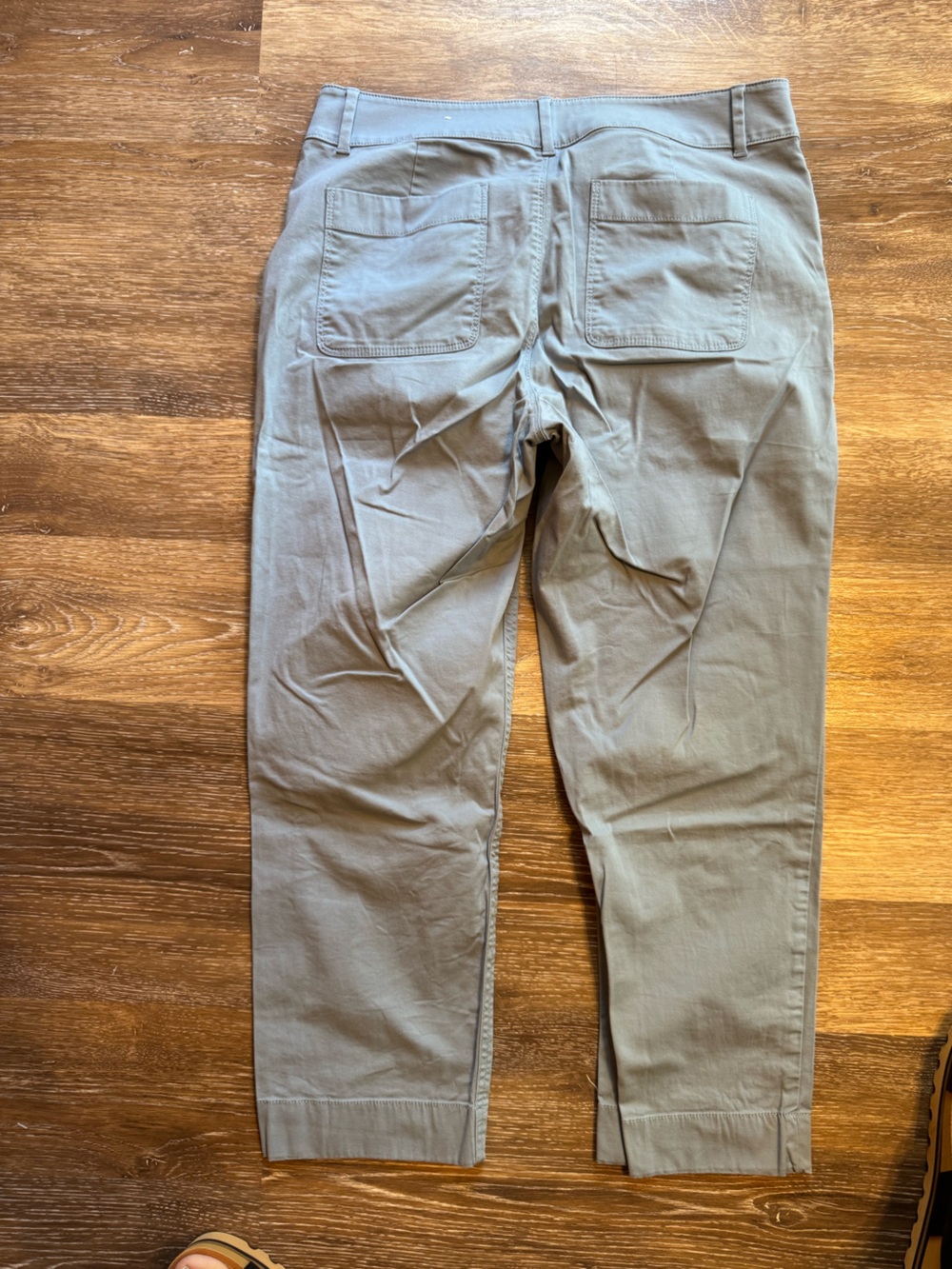 LOFT Dusty Blue Straight Crop Pant Sz 10 - Picture 6 of 13